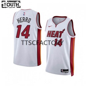 Dres Miami Heat Tyler Herro 14 Nike 2022-23 Association Edition Bijela Swingman - Dječji